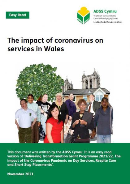 EASY READ - The impact of the Coronavirus Pandemic on Day Services, Respite Care and Short Stay Placements