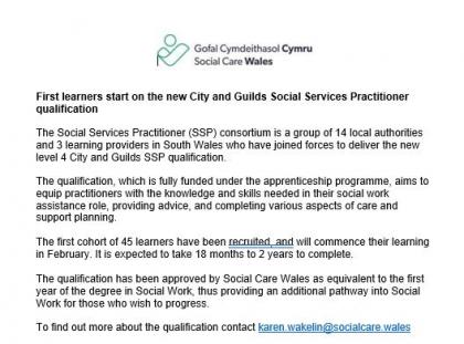 Social Care Wales Update